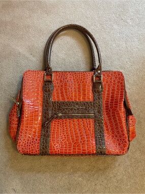 Samantha Brown Orange & Brown travel bag